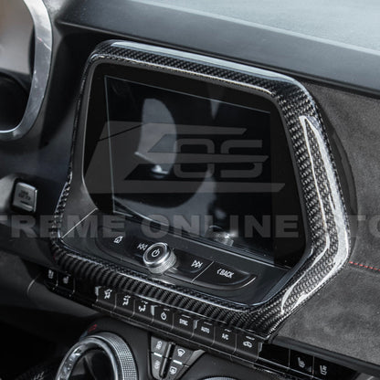 2019-24 Camaro Dash Radio Dry Carbon Fiber Trim Cover