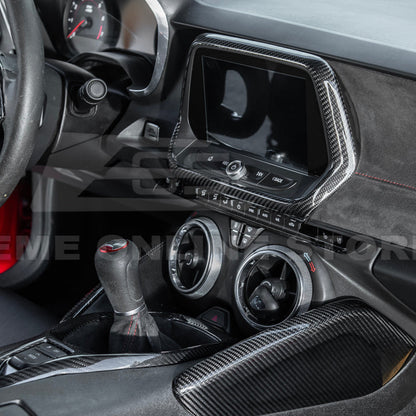2019-24 Camaro Dash Radio Dry Carbon Fiber Trim Cover