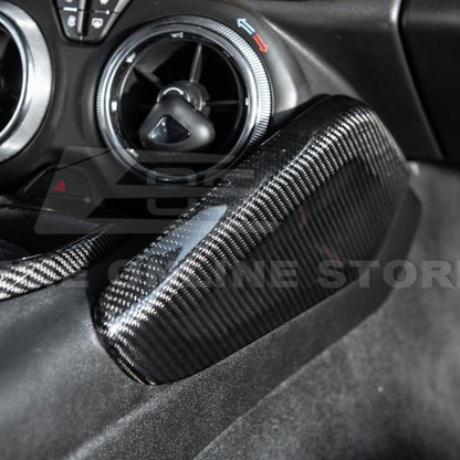 2019-24 Camaro Dry Carbon Fiber Front Side Knee Pad Panel Cover Pair