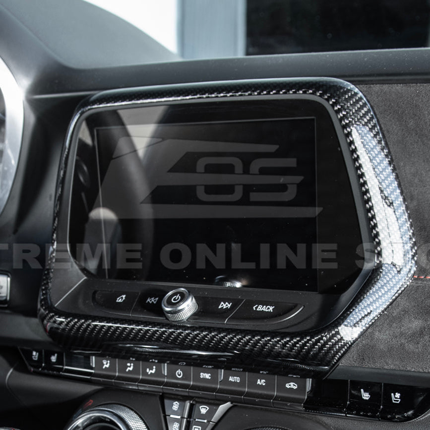 2019-24 Camaro Dash Radio Dry Carbon Fiber Trim Cover