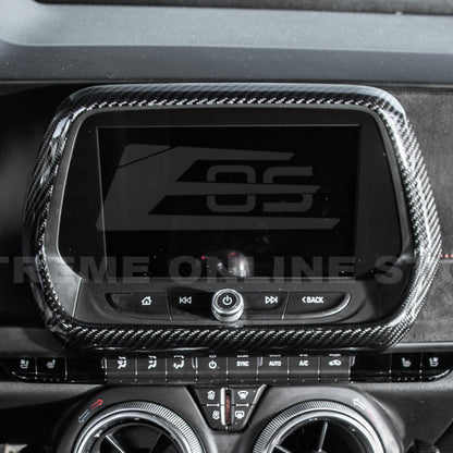 2019-24 Camaro Dash Radio Dry Carbon Fiber Trim Cover