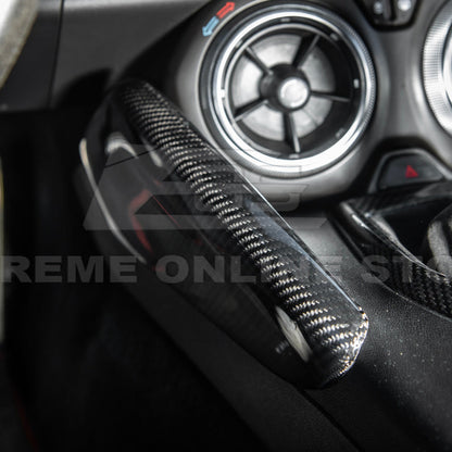2019-24 Camaro Dry Carbon Fiber Front Side Knee Pad Panel Cover Pair