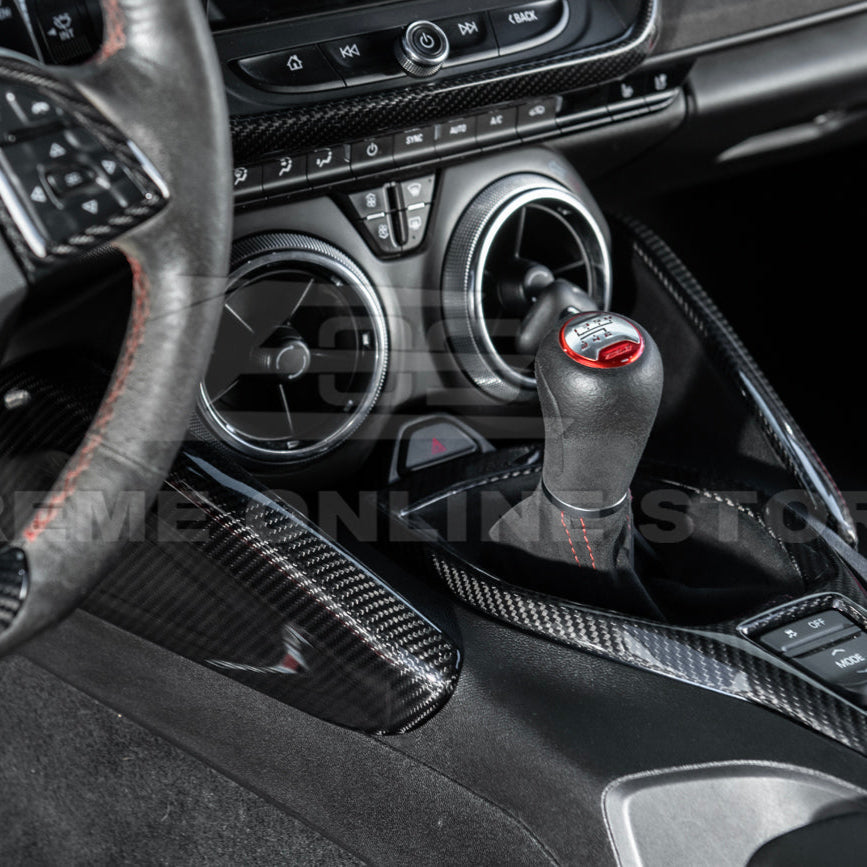 2019-24 Camaro Dry Carbon Fiber Front Side Knee Pad Panel Cover Pair