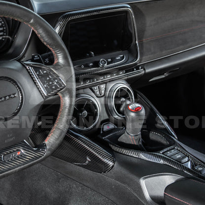 2019-24 Camaro Dry Carbon Fiber Front Side Knee Pad Panel Cover Pair