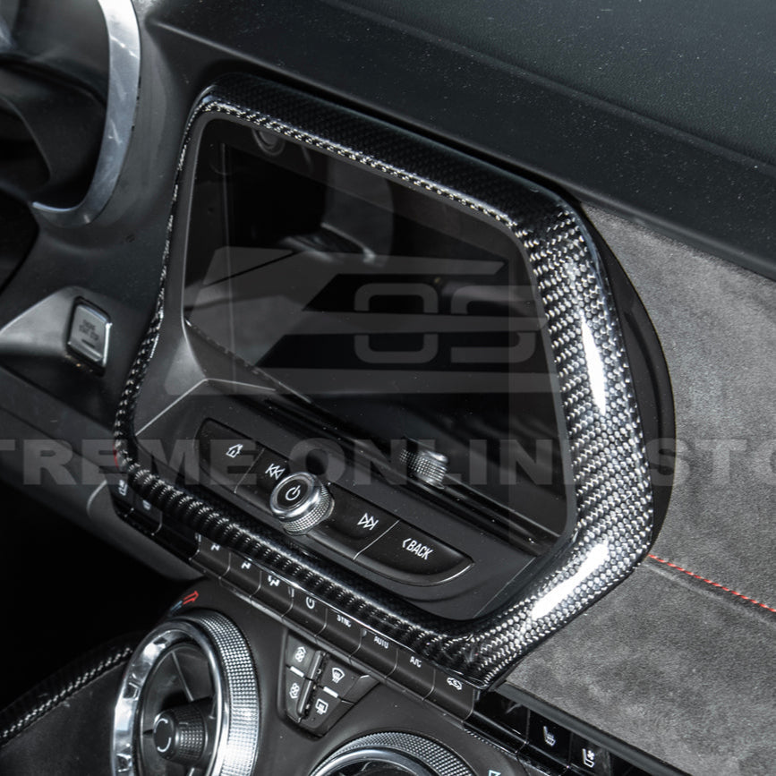 2019-24 Camaro Dash Radio Dry Carbon Fiber Trim Cover