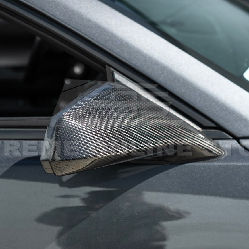 2010-15 Chevrolet Camaro Dry Carbon Fiber Mirror Cover Cap Pair