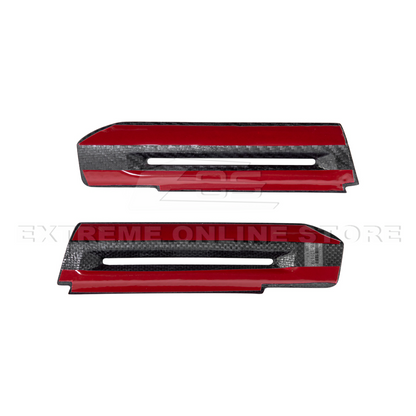 2015-Up Ford Mustang DRY CARBON FIBER Side Door Armrest Panel Trim Cover