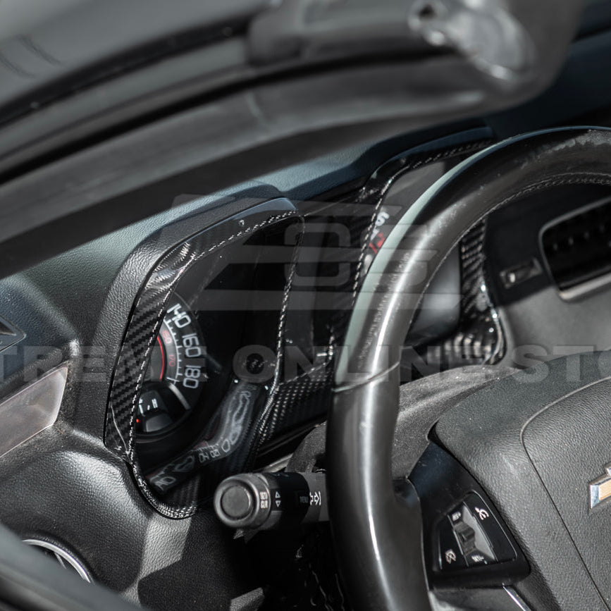2010-15 Chevrolet Camaro Dry Carbon Fiber Dashboard Cluster Trim Cover