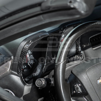 2010-15 Chevrolet Camaro Dry Carbon Fiber Dashboard Cluster Trim Cover