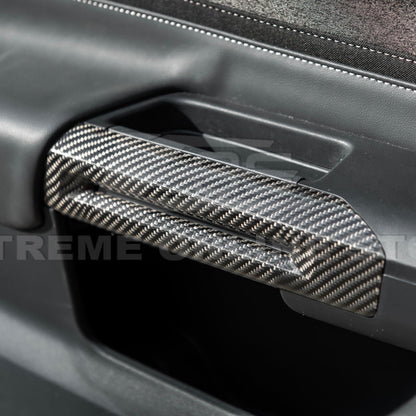 2015-Up Ford Mustang DRY CARBON FIBER Side Door Armrest Panel Trim Cover