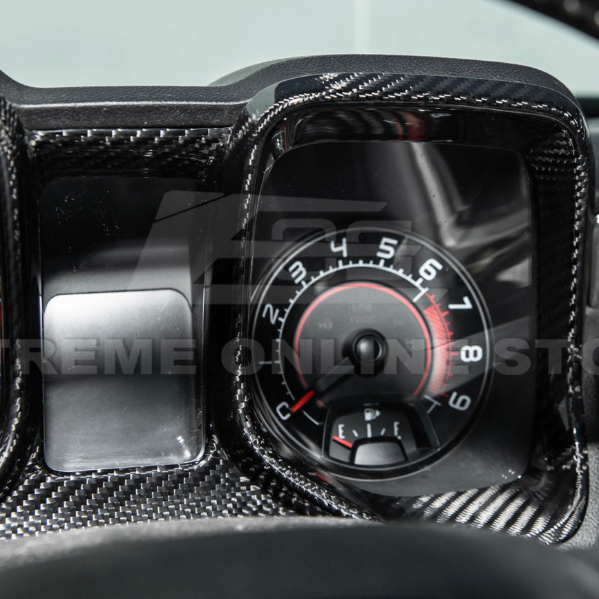 2010-15 Chevrolet Camaro Dry Carbon Fiber Dashboard Cluster Trim Cover