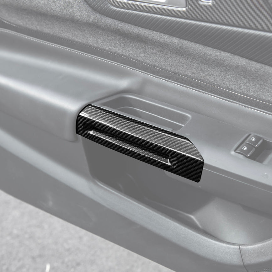 2015-Up Ford Mustang DRY CARBON FIBER Side Door Armrest Panel Trim Cover