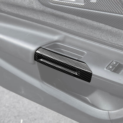 2015-Up Ford Mustang DRY CARBON FIBER Side Door Armrest Panel Trim Cover