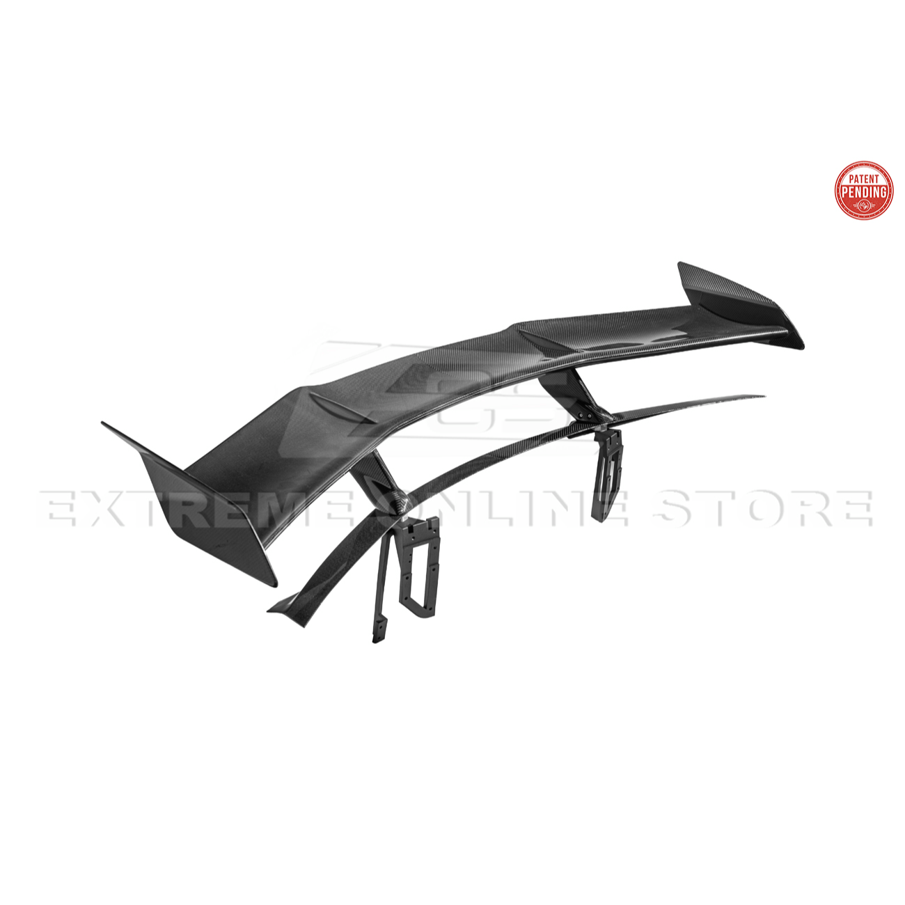 Corvette C8 ZR1 Style DRY CARBON FIBER Rear High Wing Spoiler Bracket