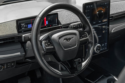 2021+ Mustang Mach-E DRY Carbon Fiber Steering Wheel Trim