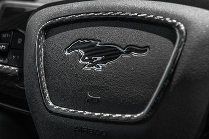 2021+ Mustang Mach-E DRY Carbon Fiber Steering Wheel Trim