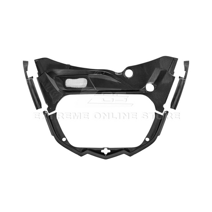 Corvette C8 DRY CARBON FIBER Front Trunk Trim Cover Kit