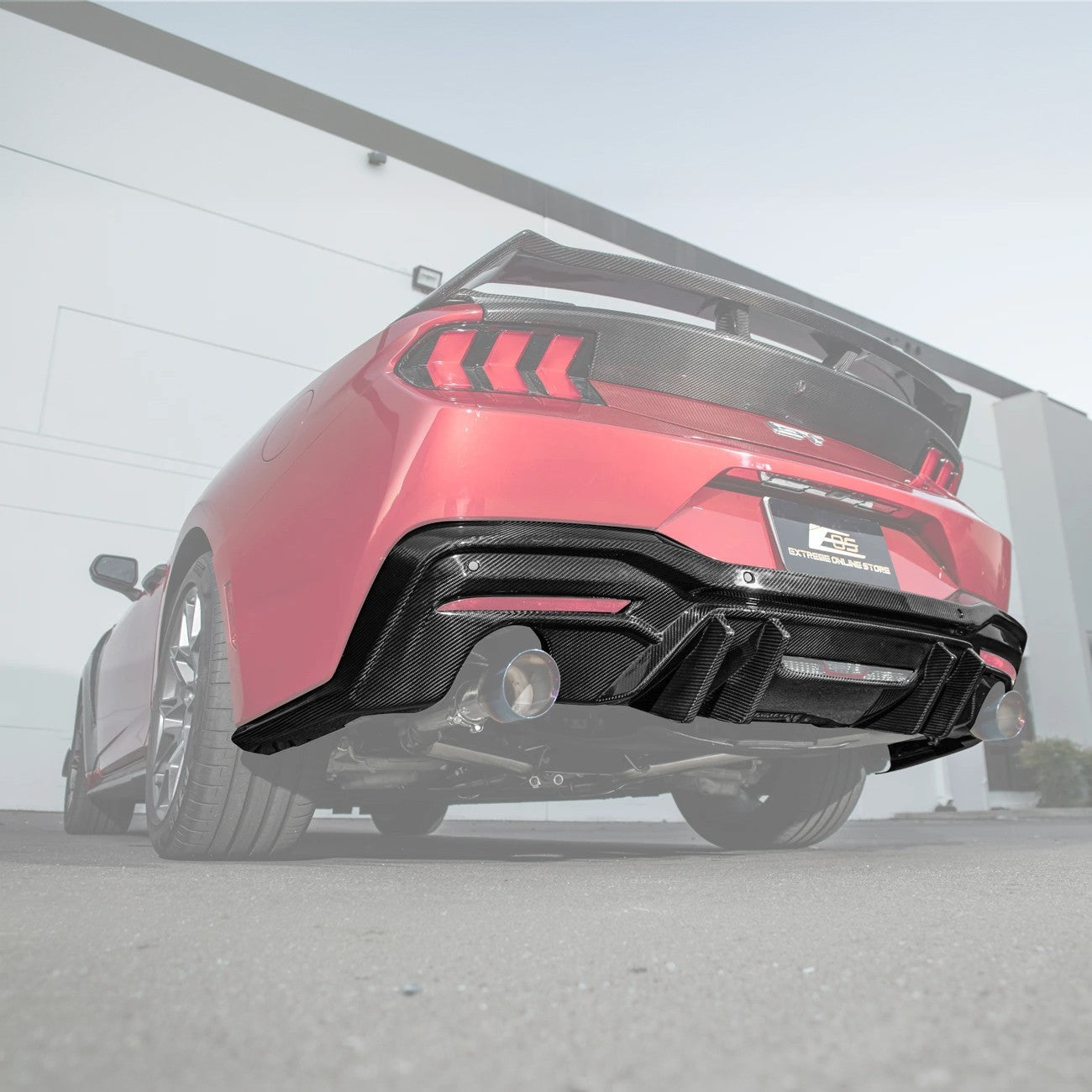 2024+ Ford Mustang V2 Package Carbon Fiber Rear Bumper Diffuser