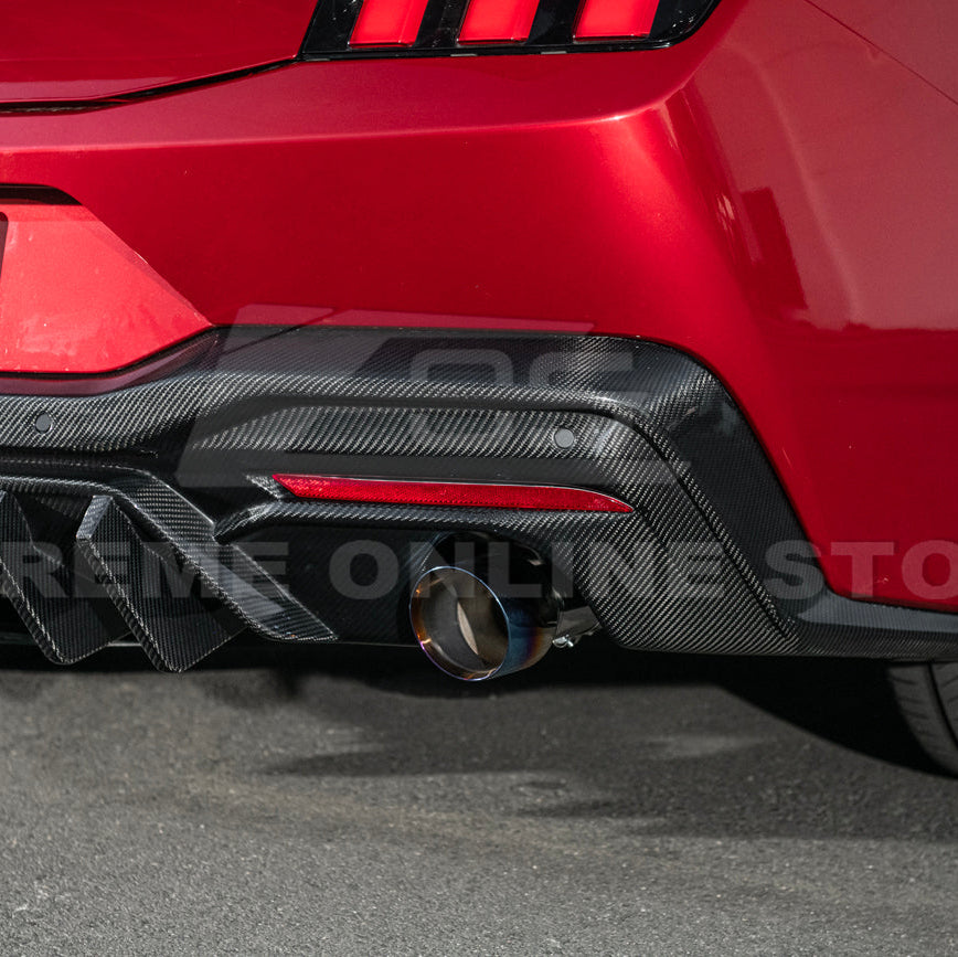 2024+ Ford Mustang V2 Package Carbon Fiber Rear Bumper Diffuser