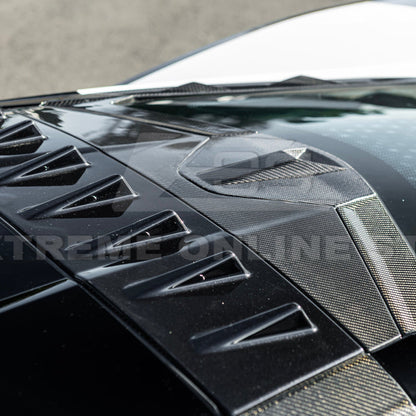 2020-Up Corvette C8 DRY CARBON FIBER Windshield Upper Molding Trim