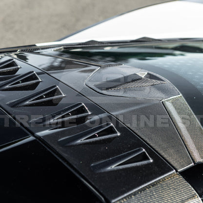 2020-Up Corvette C8 DRY CARBON FIBER Windshield Upper Molding Trim
