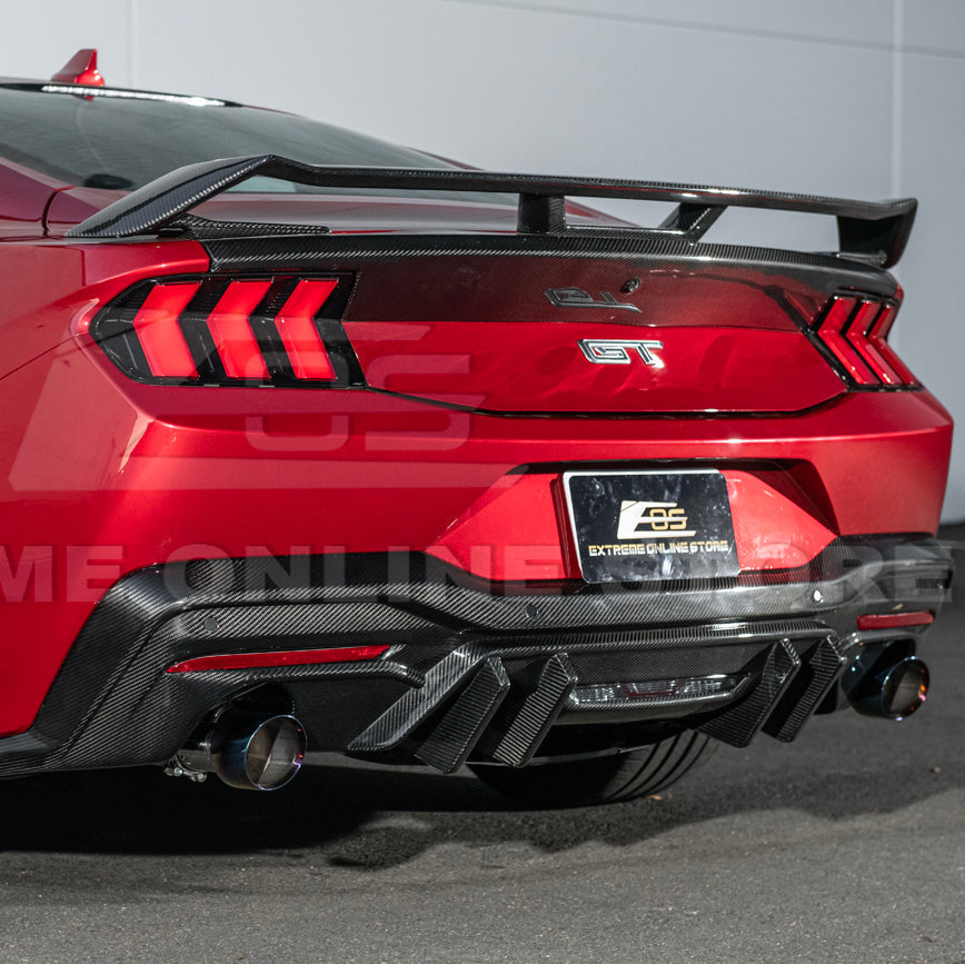 2024+ Ford Mustang V2 Package Carbon Fiber Rear Bumper Diffuser