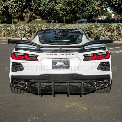 2020-Up Corvette C8 DRY CARBON FIBER Windshield Upper Molding Trim