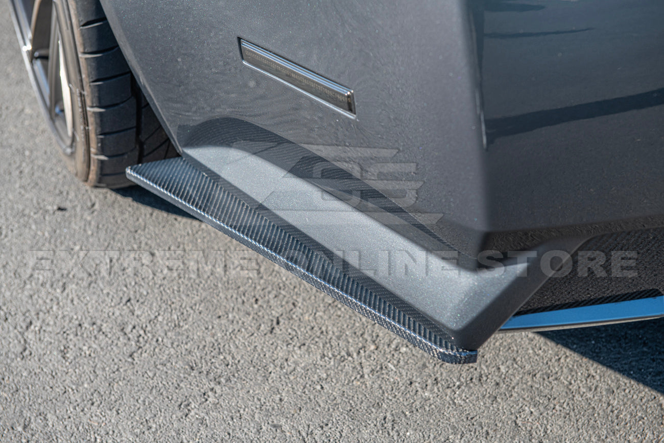2009-15 Cadillac CTS-V Sedan Dry Carbon Fiber Rear Apron Valance Lip