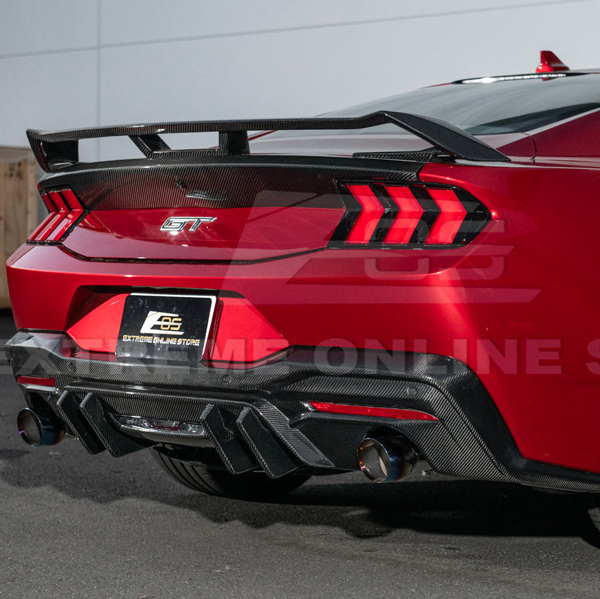 2024+ Ford Mustang V2 Package Carbon Fiber Rear Bumper Diffuser