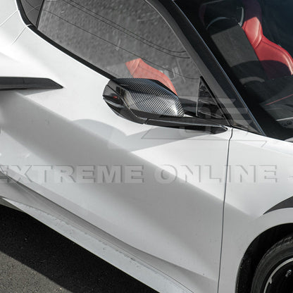 Chevrolet Corvette C8 DRY CARBON FIBER Replacement Mirror Covers