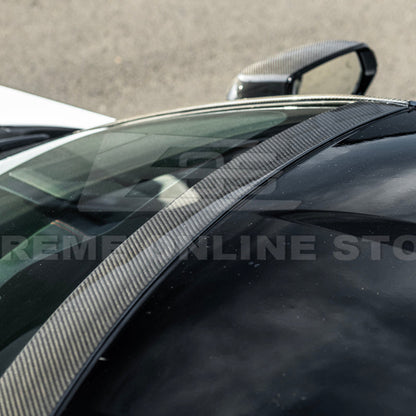 2020-Up Corvette C8 DRY CARBON FIBER Windshield Upper Molding Trim