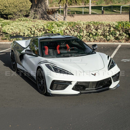 2020-Up Corvette C8 DRY CARBON FIBER Windshield Upper Molding Trim