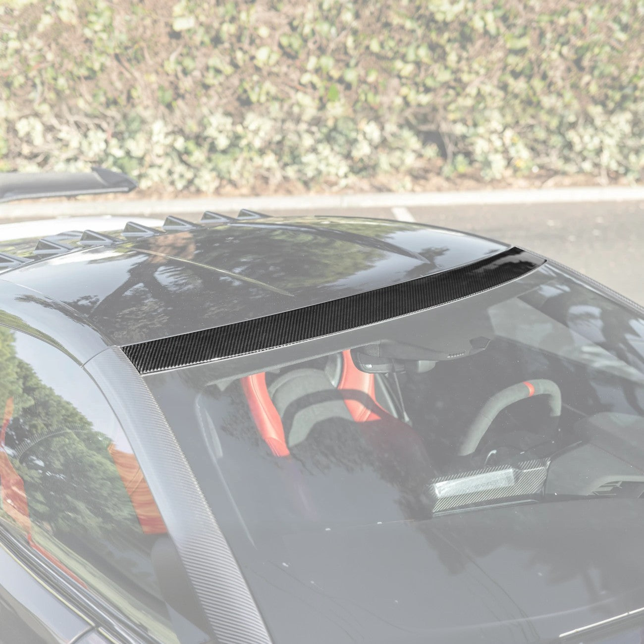 2020-Up Corvette C8 DRY CARBON FIBER Windshield Upper Molding Trim