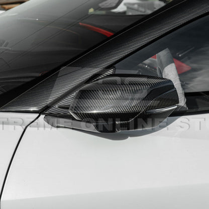 Chevrolet Corvette C8 DRY CARBON FIBER Replacement Mirror Covers