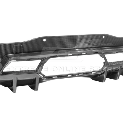 2023-Up Corvette C8 Z06 dry CARBON FIBER Rear Bumper Finned Diffuser
