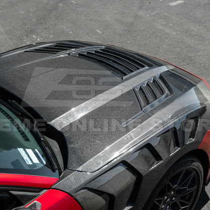 2024-Up Ford Mustang Front Super Snake Style Bumper Hood Vented Cover