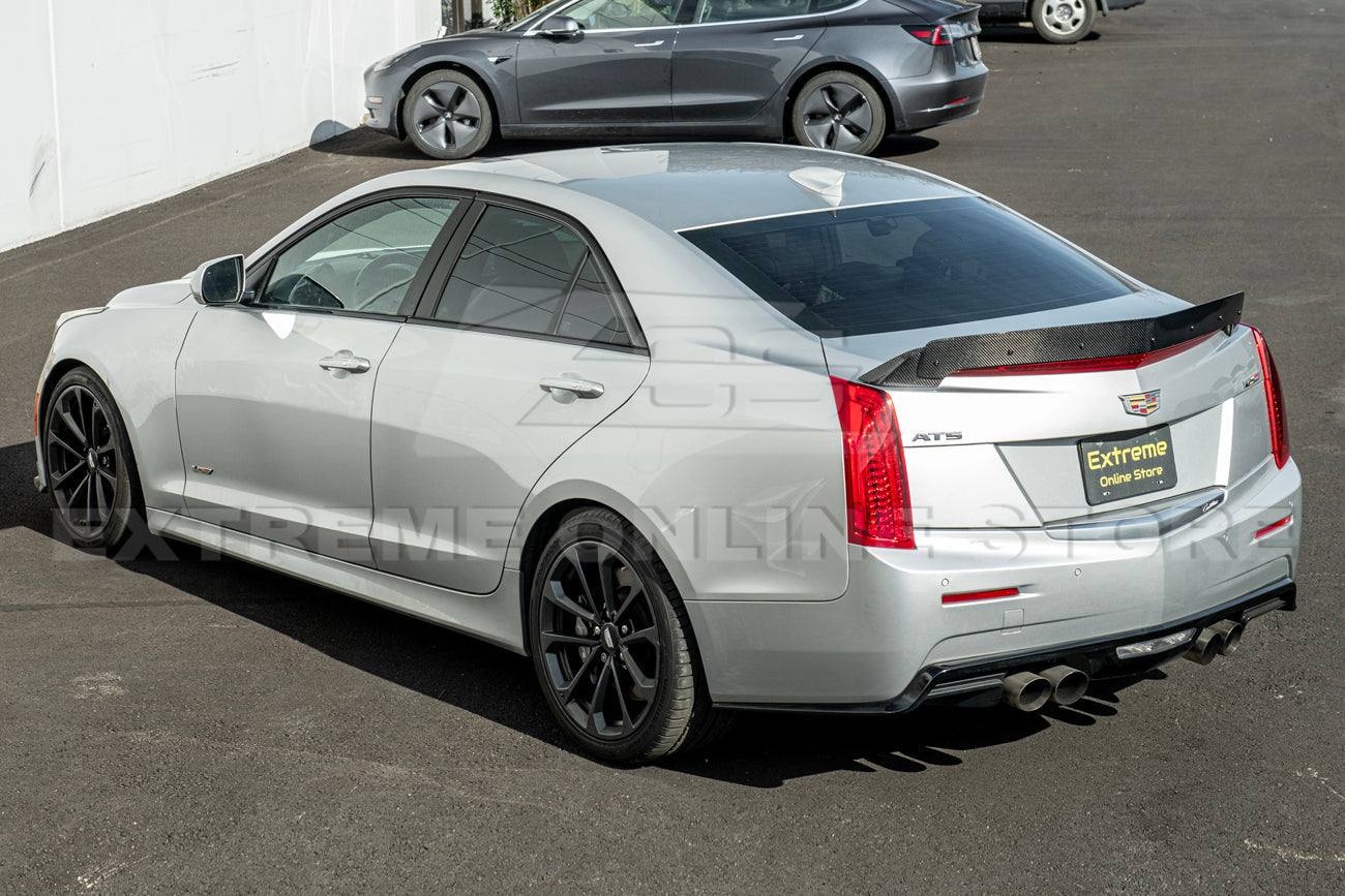 2016-19 Cadillac ATS-V Sedan Carbon Fiber Rear Trunk Lid Wickerbill Spoiler