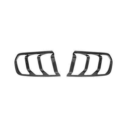 2015-17 Ford Mustang DRY CARBON FIBER Rear Tail Light Trim Bezel Cover Pair