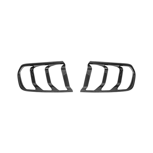 2015-17 Ford Mustang DRY CARBON FIBER Rear Tail Light Trim Bezel Cover Pair