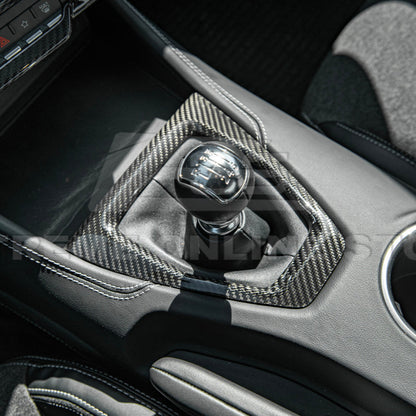 2024-Up Mustang DRY CARBON FIBER Gear Shift Panel Cover