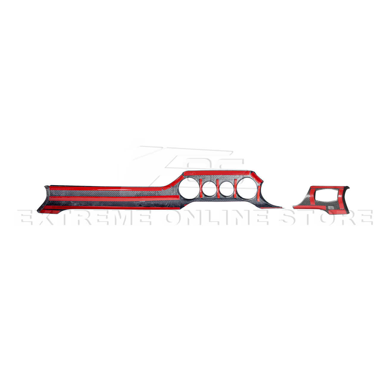 2015-23 Ford Mustang DRY CARBON FIBER Instrument Dashboard Panel Trim