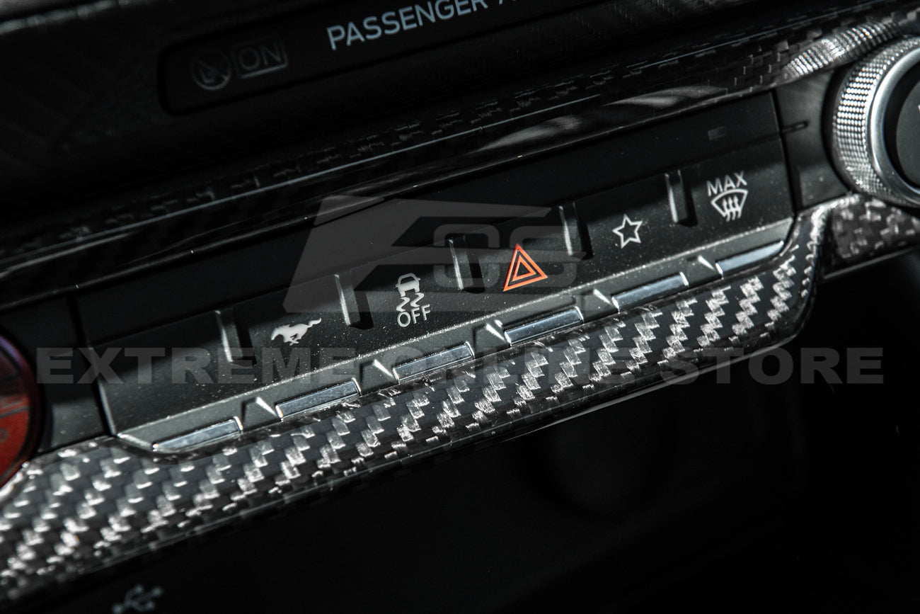 2024+ Ford Mustang DRY CARBON FIBER AC Control Panel Cover
