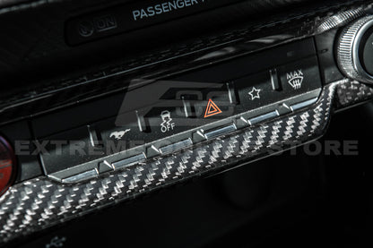 2024+ Ford Mustang DRY CARBON FIBER AC Control Panel Cover