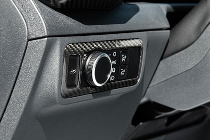 2021-Up Mustang DRY CARBON FIBER Head Light Control Panel Trim