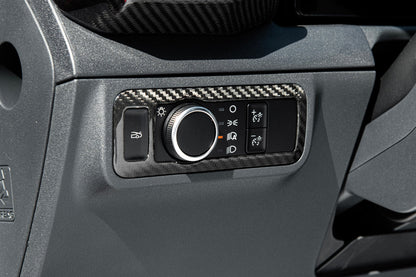 2021-Up Mustang DRY CARBON FIBER Head Light Control Panel Trim