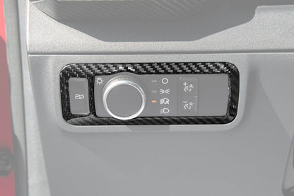 2021-Up Mustang DRY CARBON FIBER Head Light Control Panel Trim