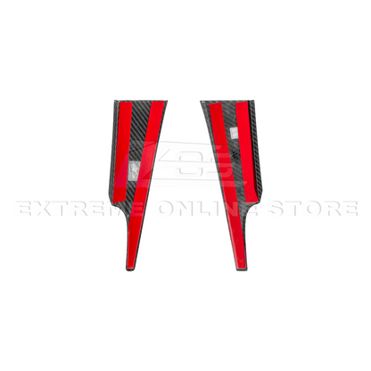 2015-23 Ford Mustang DRY  CARBON FIBER Dashboard Lower Trim Cover Pair