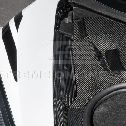 Corvette C8 DRY CARBON FIBER Front Trunk Trim Cover Kit