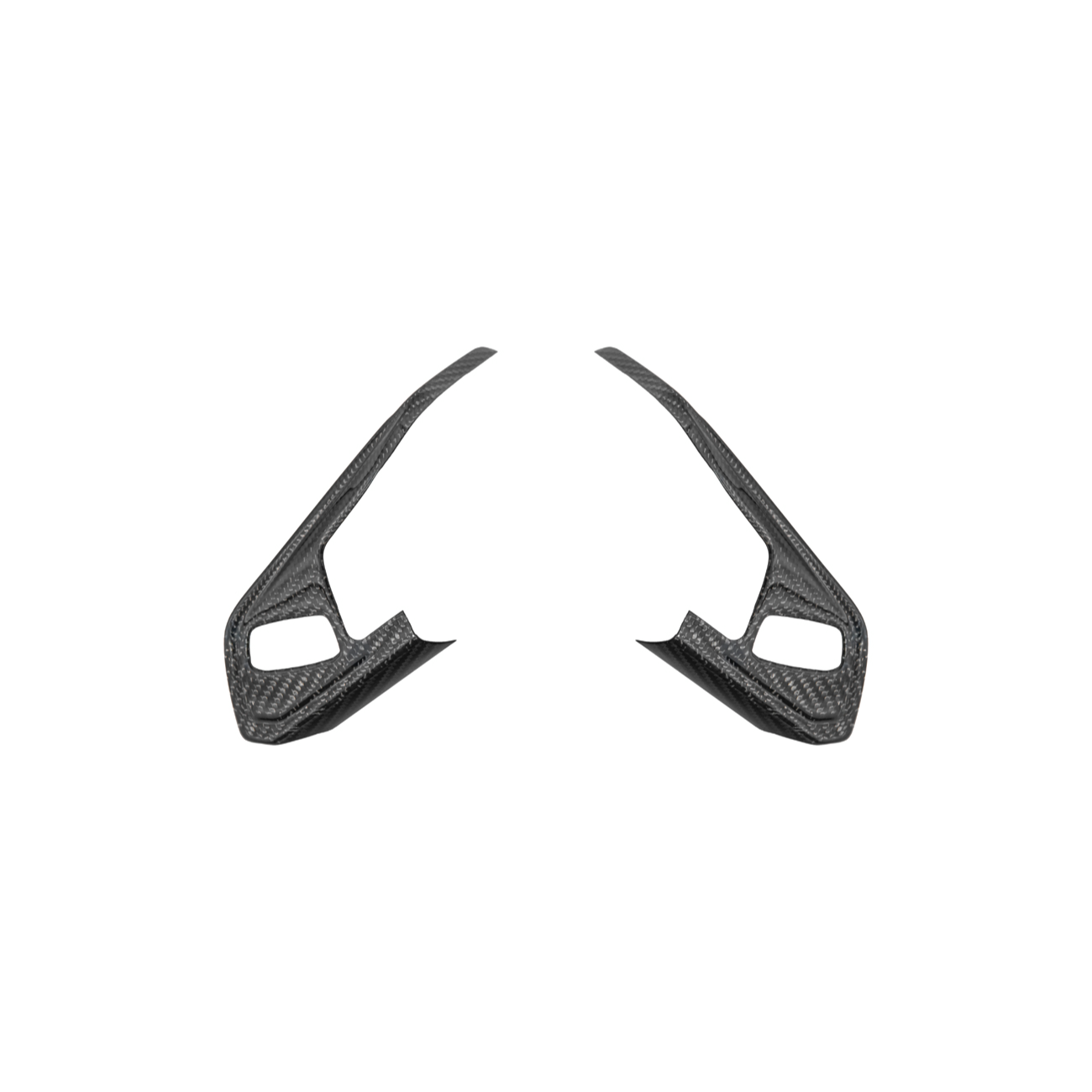 Corvette C8 DRY CARBON FIBER Steering Wheel Trim Cover w/ Collison Button