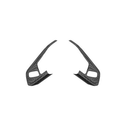 Corvette C8 DRY CARBON FIBER Steering Wheel Trim Cover w/ Collison Button